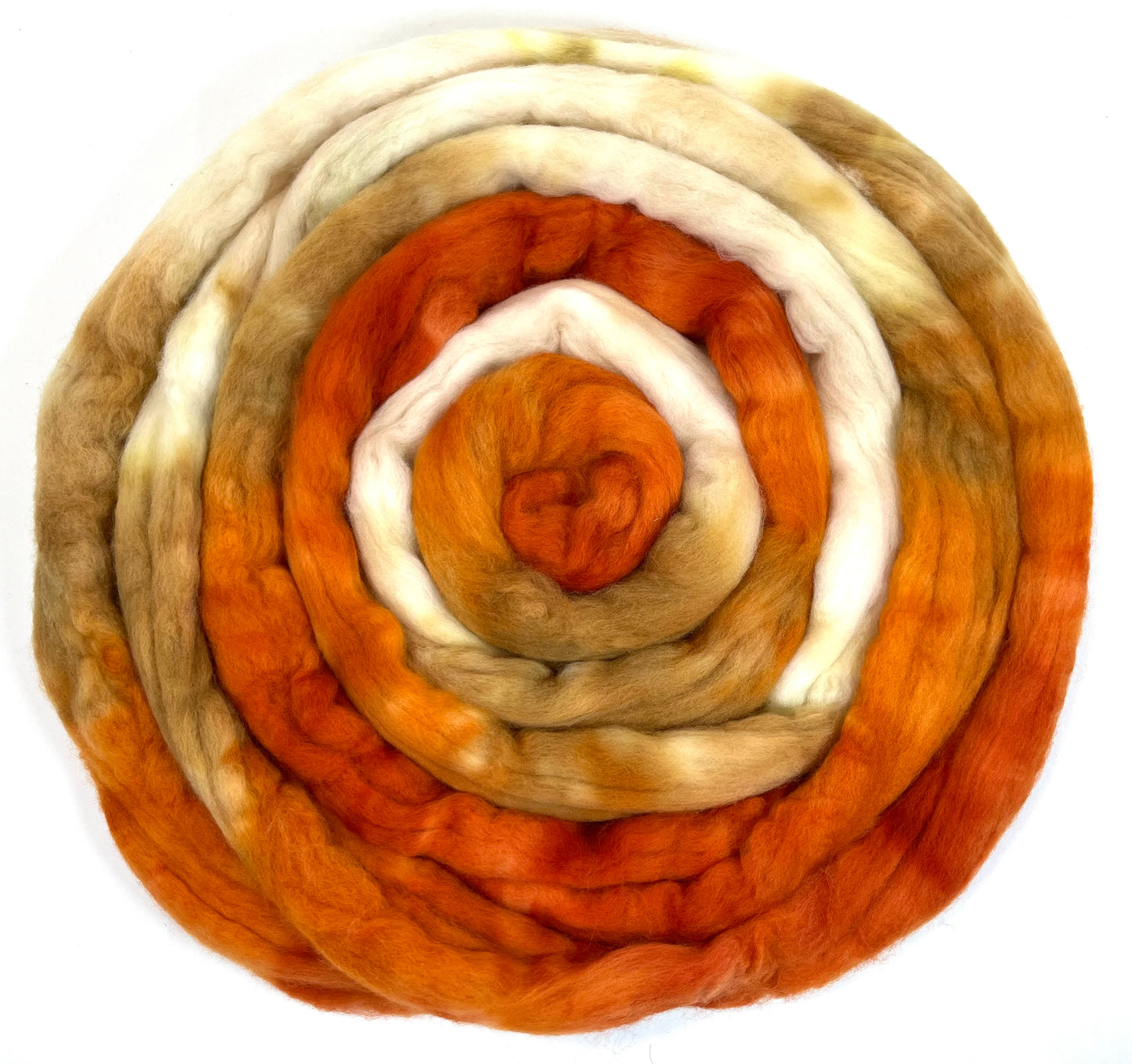 Winter Squash SC - 4 oz hand painted wool combed top, roving, spinning fiber, handspinning, felting