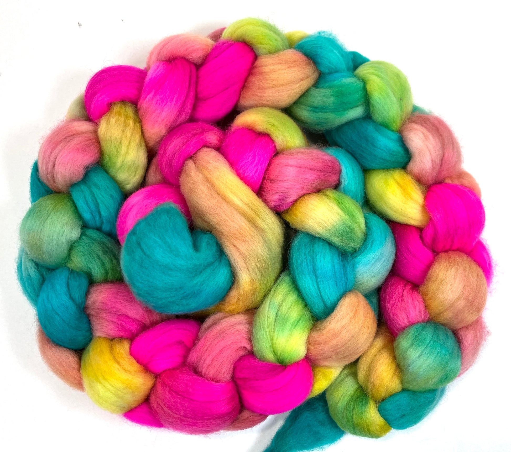 combed top for spinning Disco Fever MG - 4 oz hand painted wool top, roving, fiber, handspinning, felting blankets and other household textiles Fairy Dust SC - 4