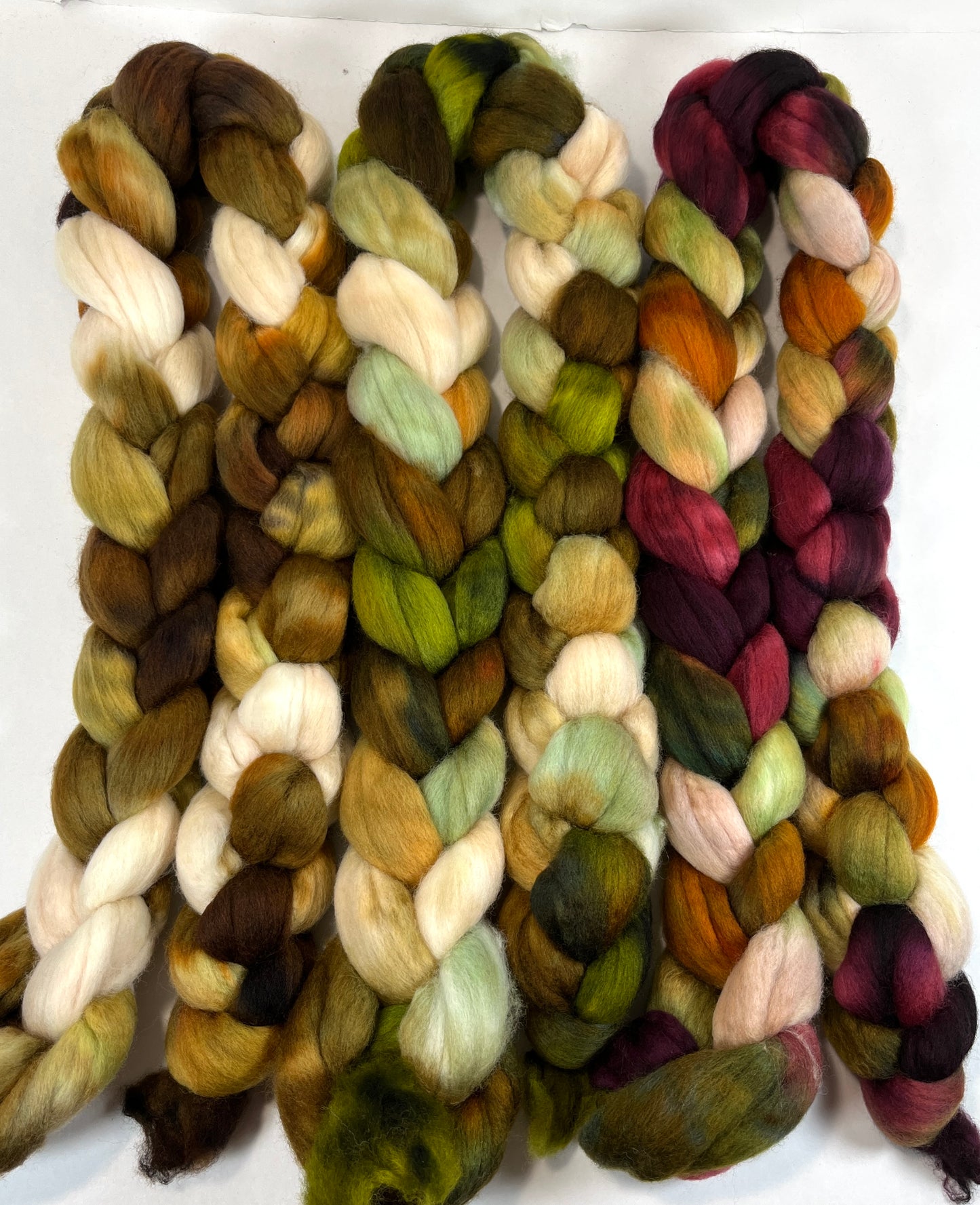 Fade Set - 12 oz total, Falkland Merino wool combed top, combo spin, plying set, roving, spinning fiber, handspinning, felting, HWR1203