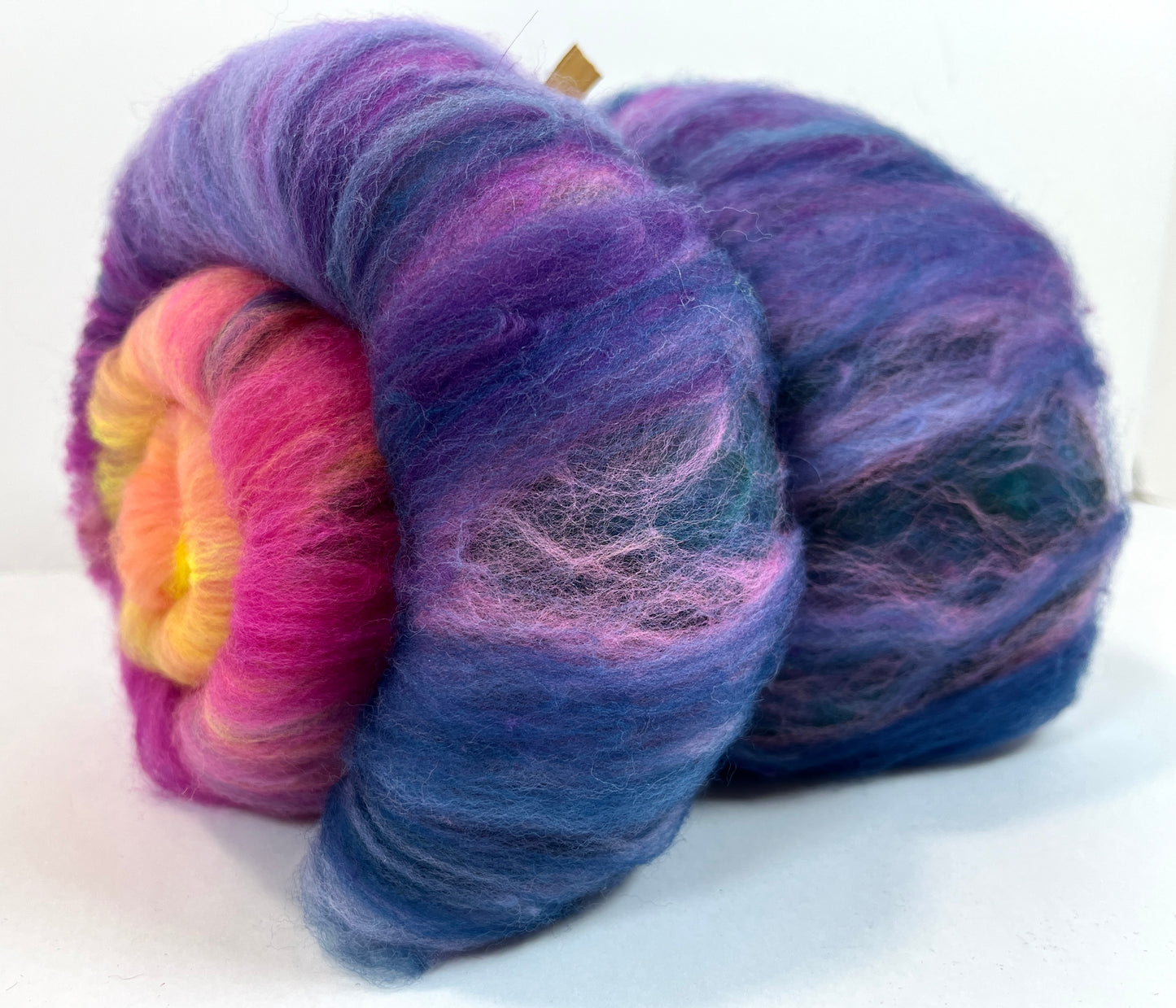 Crayon Box Batt 1003-02 - 3.7 oz Soft wool, NO SPARKLE, spinning fiber, drumcarded, handspinning, nuno, felting wool