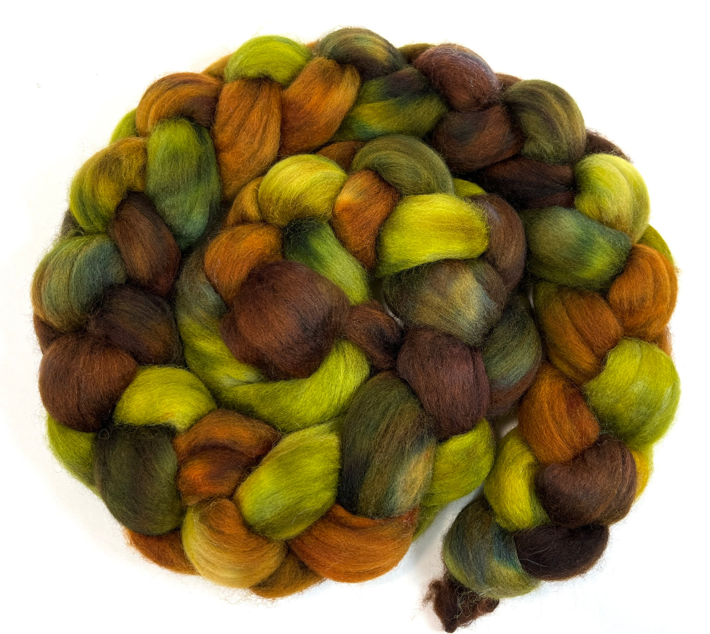 Country Road SC - 4 oz hand painted wool combed top, roving, spinning fiber, handspinning, felting