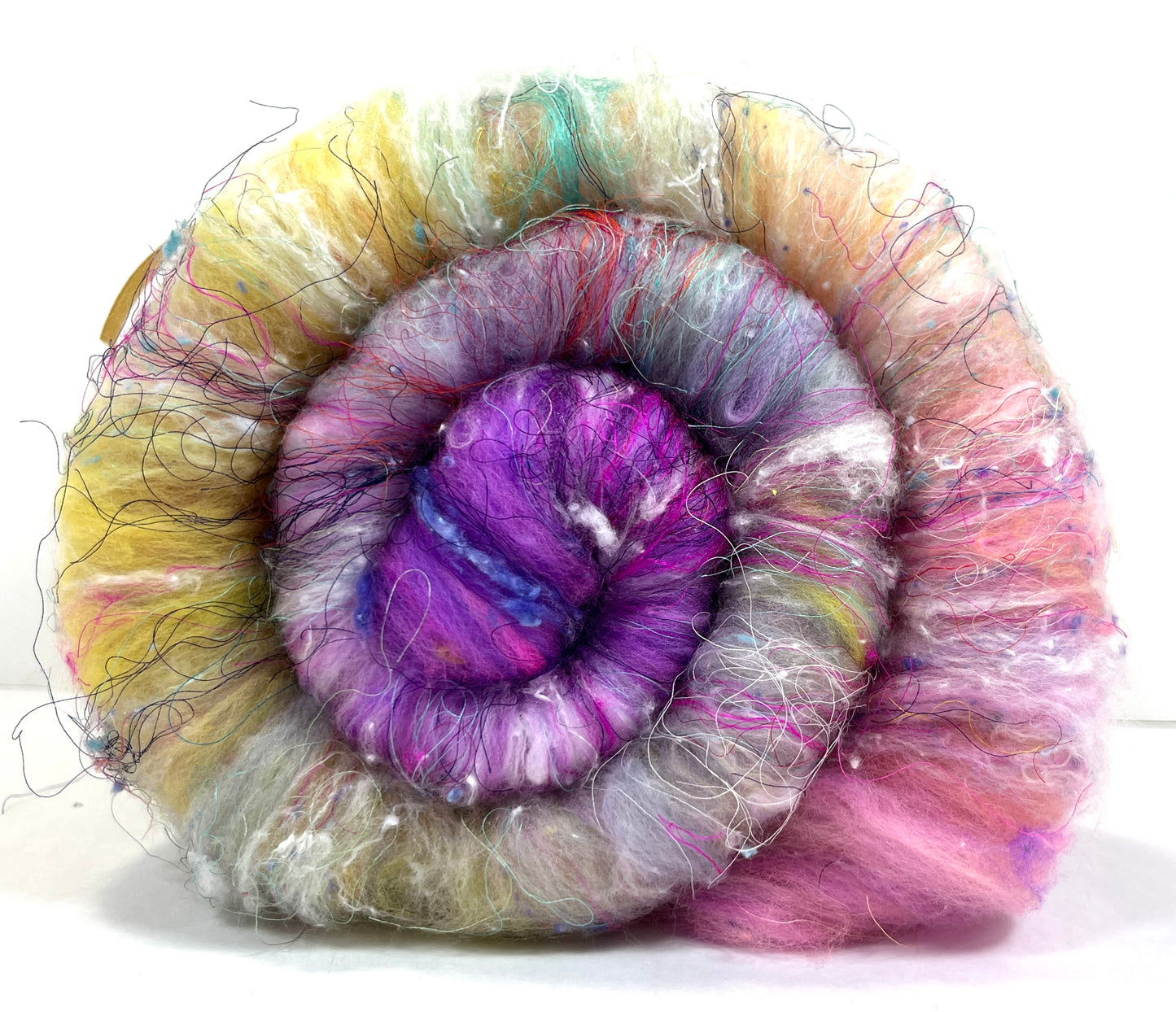 Smooth and Silky Batt 1202-01 - 3.1 oz soft wools, silk, noils, spinning fiber, handspinning, nuno, felting wool, weaving