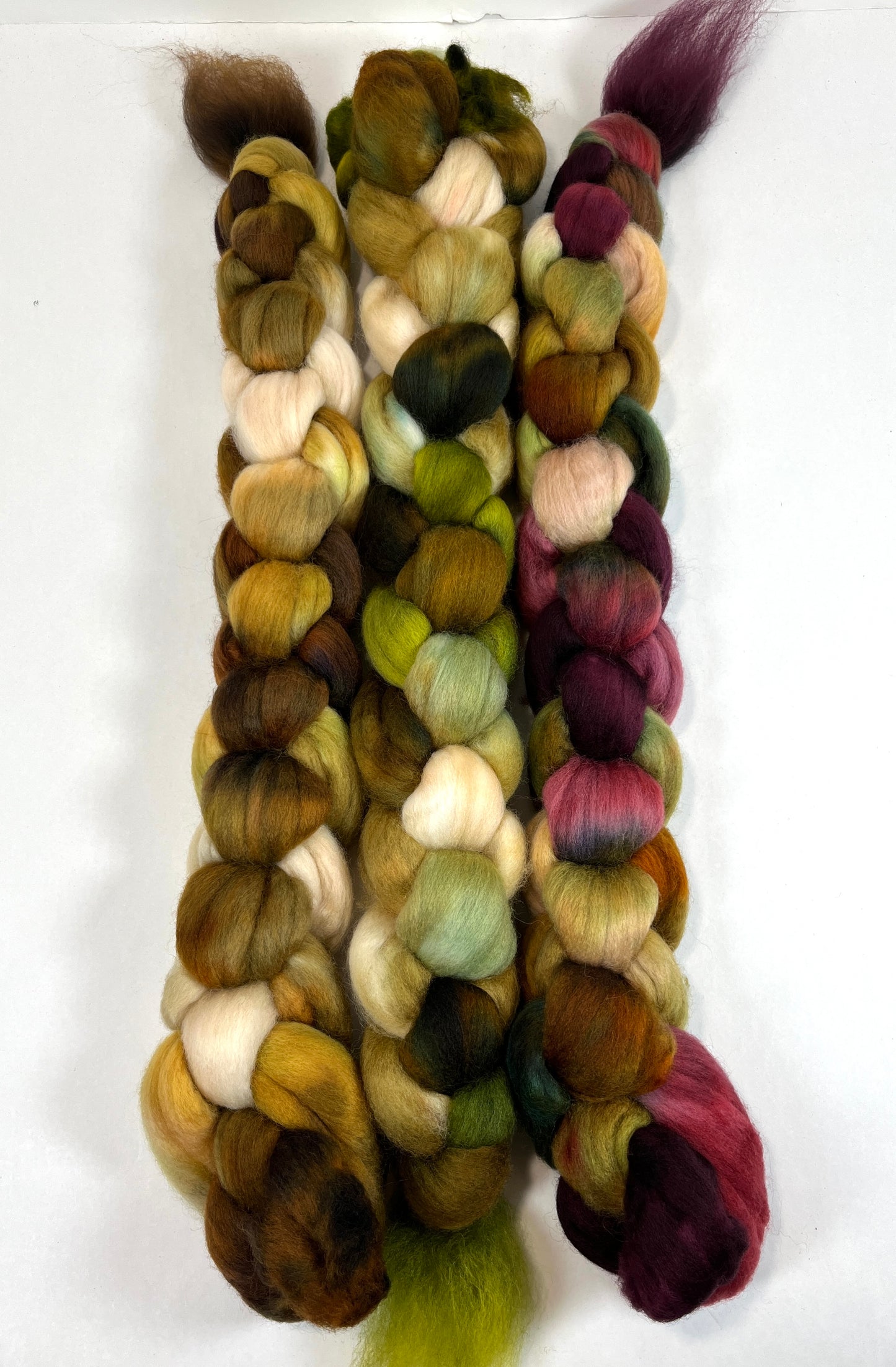 Fade Set - 6 oz total, Falkland Merino wool combed top, combo spin, plying set, roving, spinning fiber, handspinning, felting, HWR1202