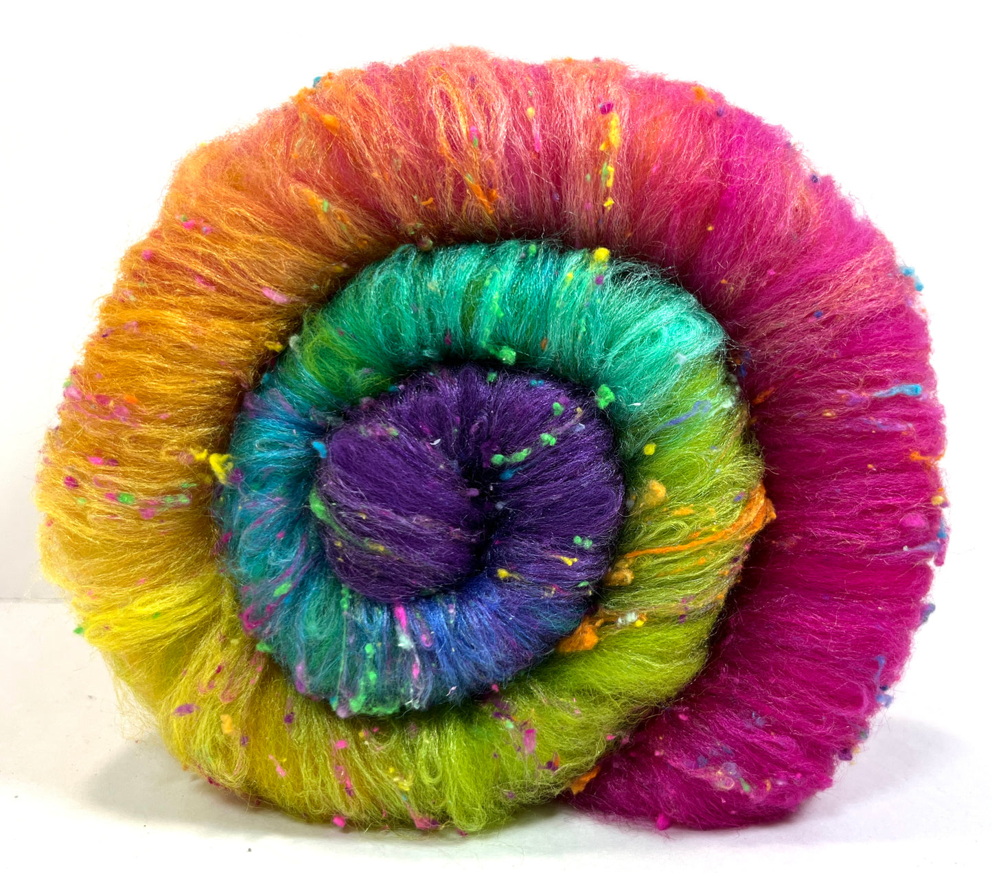 Plumeria Batt 1215-02 - 2.6 oz Cormo wool, silk, noils, spinning fiber, drumcarded, handspinning, nuno, felting wool