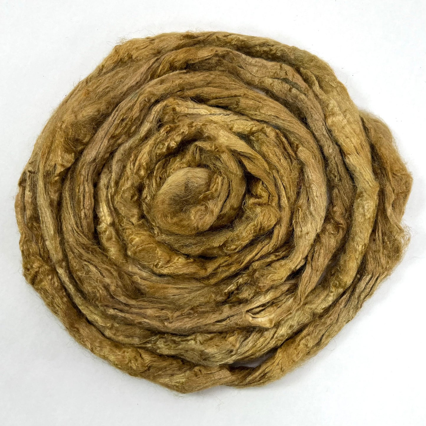 Tussah Silk - Tan - 1 oz hand dyed, nuno felting, spinning fiber, art yarn, handspinning, felting fiber, corespinning, roving, 0907-11