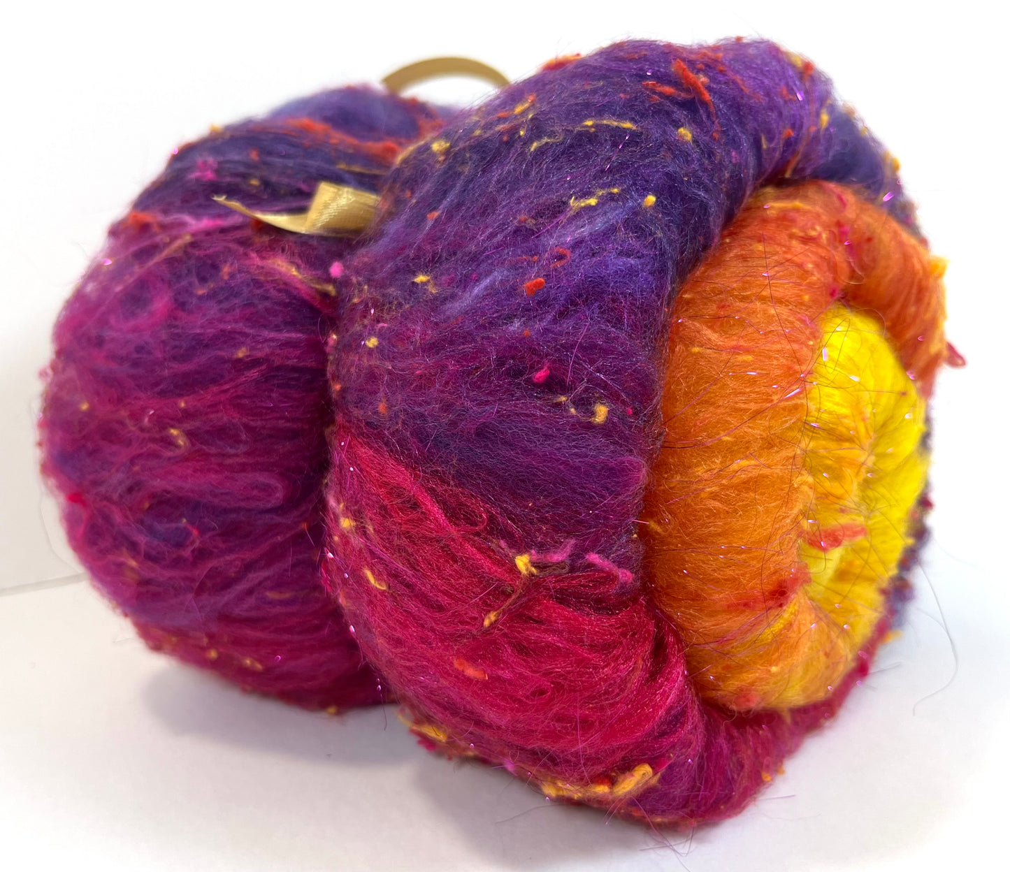 Sassy Gradient Batt 0520-03 - 2.3 oz Cormo wool, silk, noils, spinning fiber, drumcarded, handspinning, nuno, felting wool