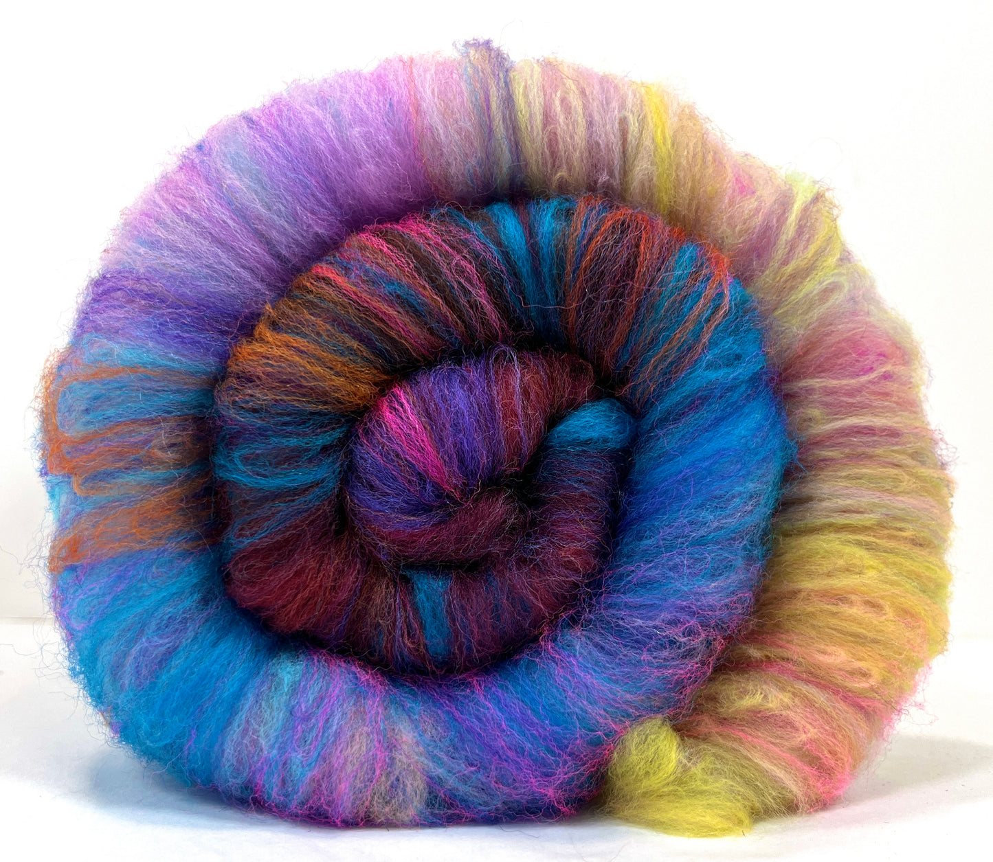 Crayon Box Batt 0109-01, 3 oz Soft wool, NO SPARKLE, spinning fiber, drumcarded, handspinning, nuno, felting wool